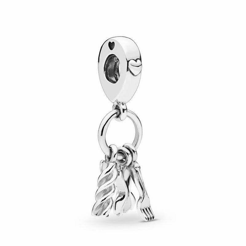 Pandora Love Pasta Dangle Charm Ireland - Sterling Silver - 397241SET